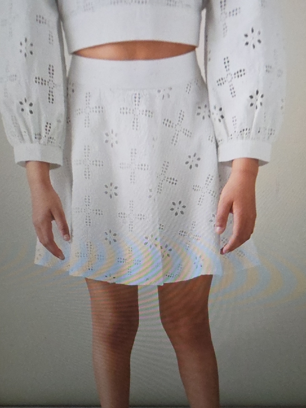 REISS Nella Cotton Broderie Lace Skirt Size 10-11 Girls